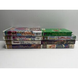Barney & Friends VHS Lot 8 Tapes Tested Imagination Island Outer Space Christmas